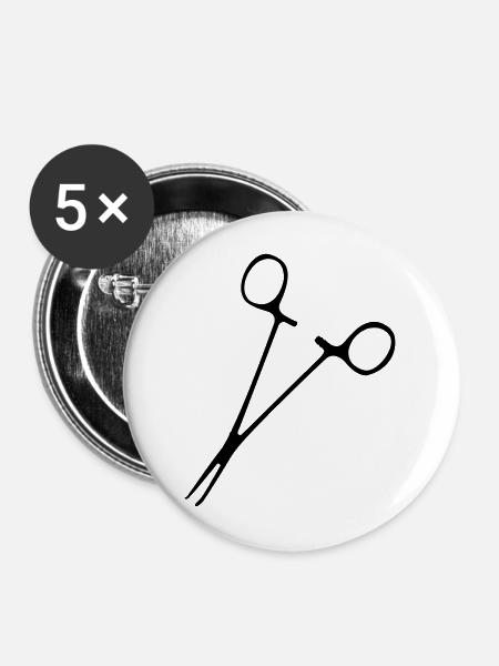 Arterienpinzette - Buttons mittel 32 mm (5er Pack) - Weiß