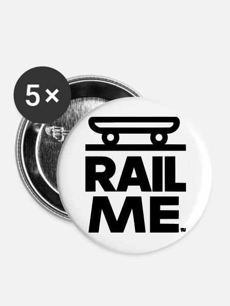 Schiene - Skateboard - Buttons mittel 32 mm (5er Pack) - Weiß