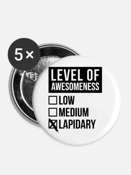 Lapidar Lapidar Lapidar - Buttons mittel 32 mm (5er Pack) - Weiß