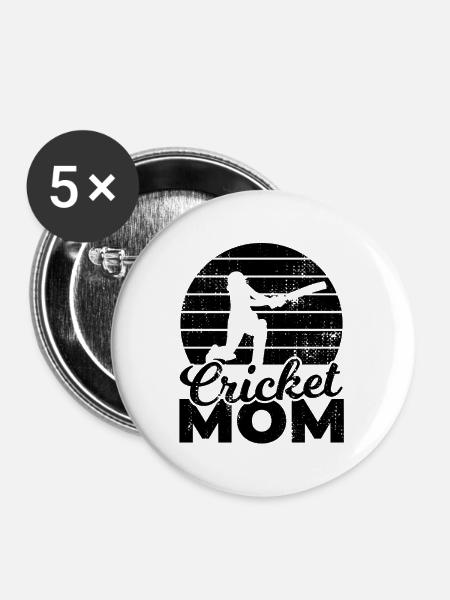 Kricket Mutter - Buttons mittel 32 mm (5er Pack) - Weiß