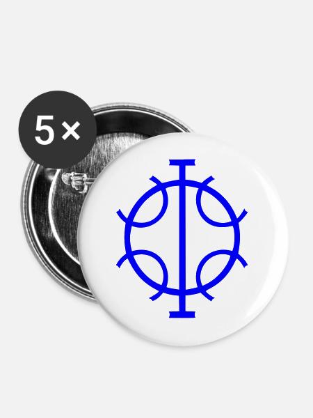 Danobus - Buttons mittel 32 mm (5er Pack) - Weiß