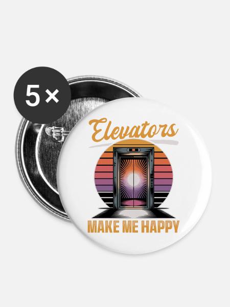 Elevator toddler & kids - Buttons mittel 32 mm (5er Pack) - Weiß