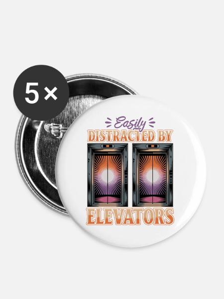 Elevator toddler & kids - Buttons mittel 32 mm (5er Pack) - Weiß