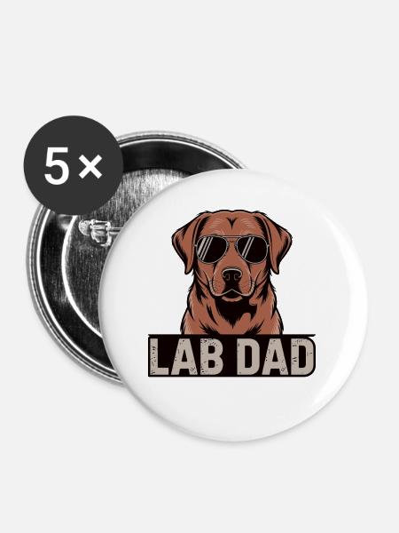 Foxred Lab Dad Sonnenbrille - Buttons mittel 32 mm (5er Pack) - Weiß