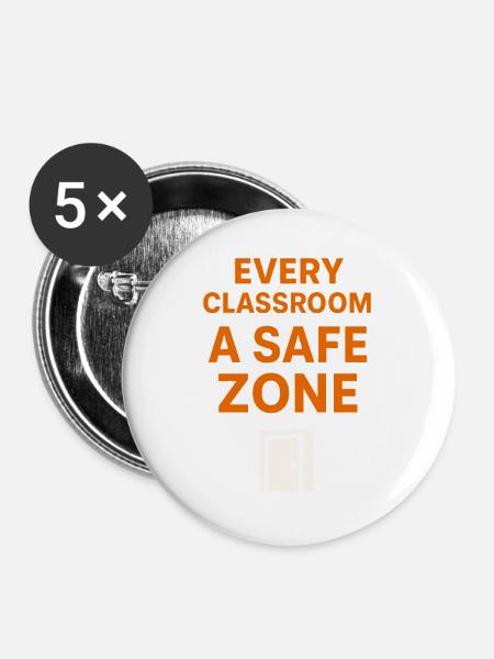 Anti-mobbing-freundlichkeit, Stehen Sie - Buttons mittel 32 mm (5er Pack) - Weiß