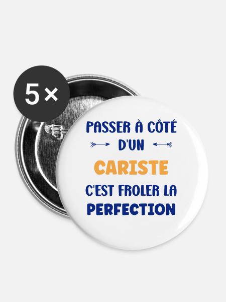 Perfekter Gabelstaplerfahrer in Aktion - Buttons mittel 32 mm (5er Pack) - Weiß