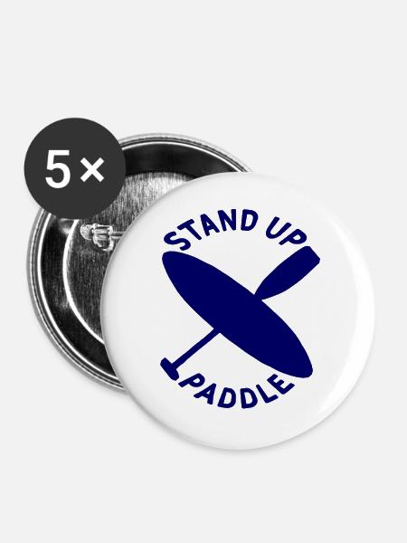 Sport Stand-up-Paddleboarding - Buttons mittel 32 mm (5er Pack) - Weiß