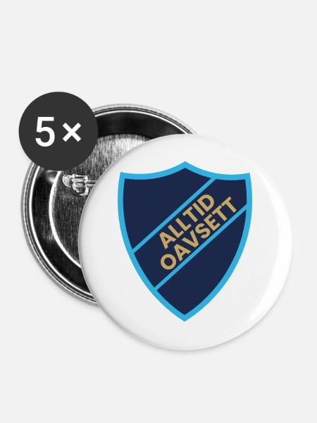 Immer unabhängig vom Schilddesign - Buttons mittel 32 mm (5er Pack) - Weiß