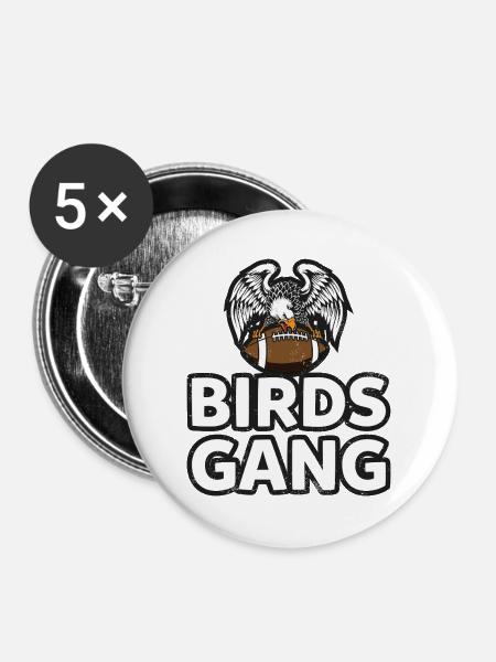 Eagles gehen - Buttons mittel 32 mm (5er Pack) - Weiß