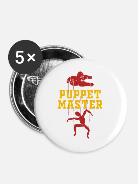 Puppet Master Marionette Showdown - Buttons mittel 32 mm (5er Pack) - Weiß