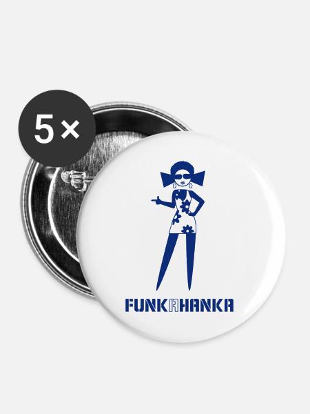 FUNK A HANKA - Buttons mittel 32 mm (5er Pack) - Weiß