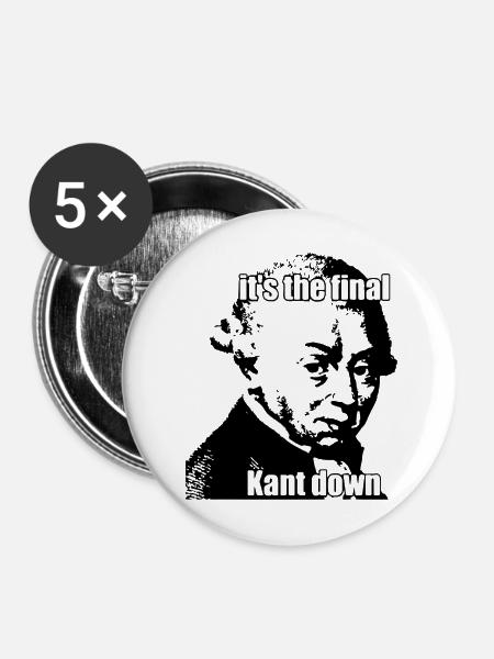 It´s the finale Kant down - Buttons mittel 32 mm (5er Pack) - Weiß