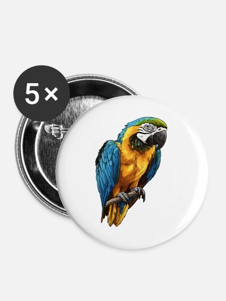Aras Ara - Buttons mittel 32 mm (5er Pack) - Weiß