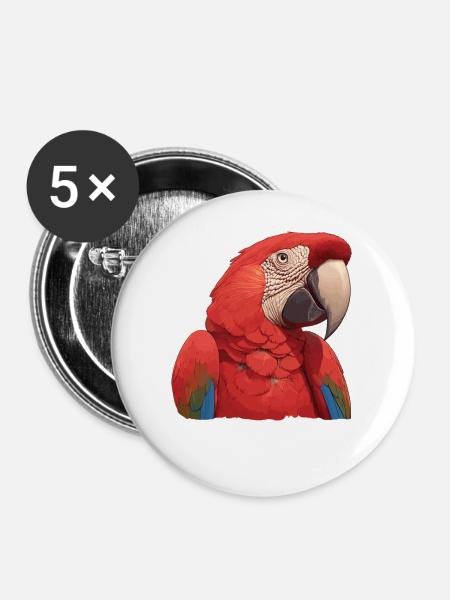 Aras Ara - Buttons mittel 32 mm (5er Pack) - Weiß