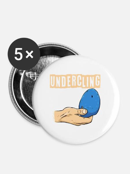 Indoor Klettern Indoorklettern - Buttons mittel 32 mm (5er Pack) - Weiß