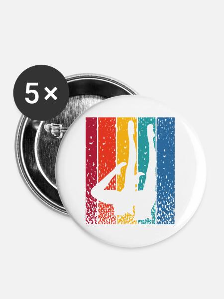 Artistic Swim Team Synchronschwimmen - Buttons mittel 32 mm (5er Pack) - Weiß
