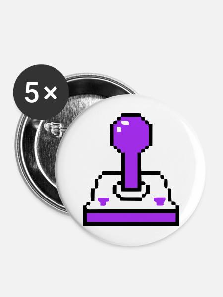 Arcade Joystick Retro Konsole - Buttons mittel 32 mm (5er Pack) - Weiß