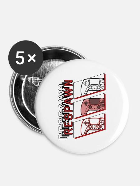 Respawn - Buttons mittel 32 mm (5er Pack) - Weiß