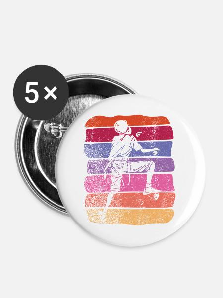 Boulderer Boulder Bouldern - Buttons mittel 32 mm (5er Pack) - Weiß
