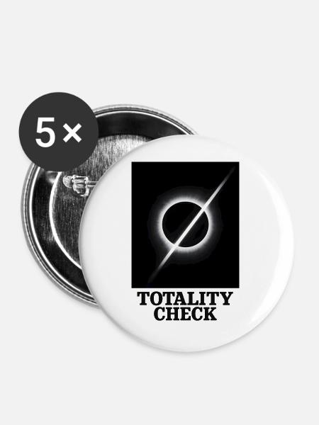 Totalität geprüft | Eclipse - Buttons mittel 32 mm (5er Pack) - Weiß