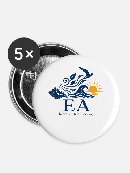 Ea Breath Life - Buttons mittel 32 mm (5er Pack) - Weiß