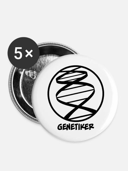 Genetiker - Buttons mittel 32 mm (5er Pack) - Weiß