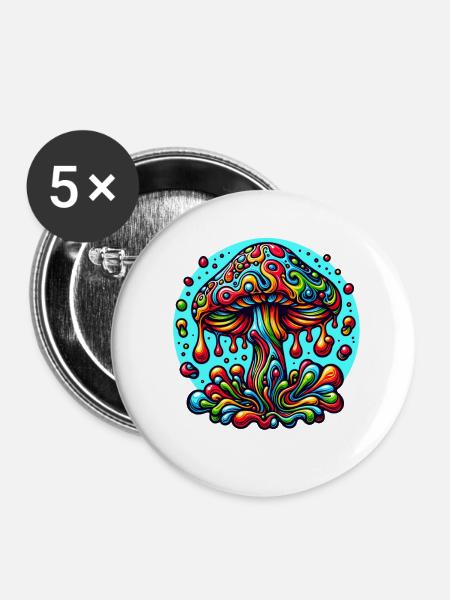 MUSHROOM - Buttons mittel 32 mm (5er Pack) - Weiß