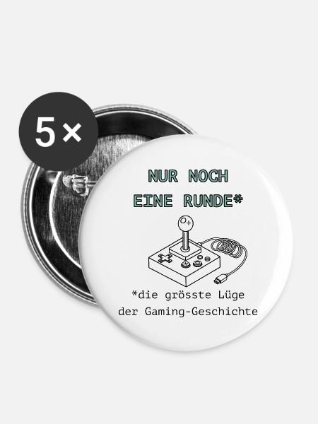 Runde2 - Buttons mittel 32 mm (5er Pack) - Weiß