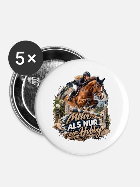 Mehr_als_nur_ein_Hobby - Buttons mittel 32 mm (5er Pack) - Weiß