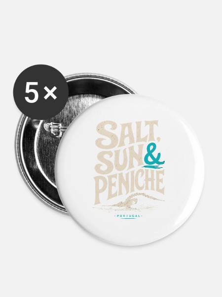 Salt Sun & Peniche - Buttons mittel 32 mm (5er Pack) - Weiß