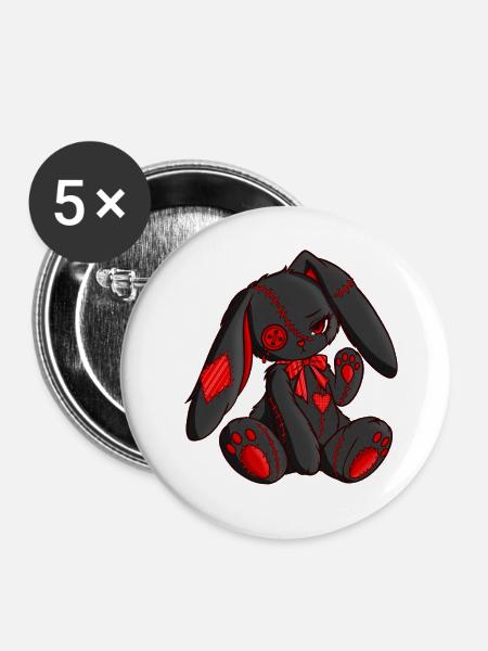 Ursa (Bella Donna‘s wicked world) - Buttons mittel 32 mm (5er Pack) - Weiß