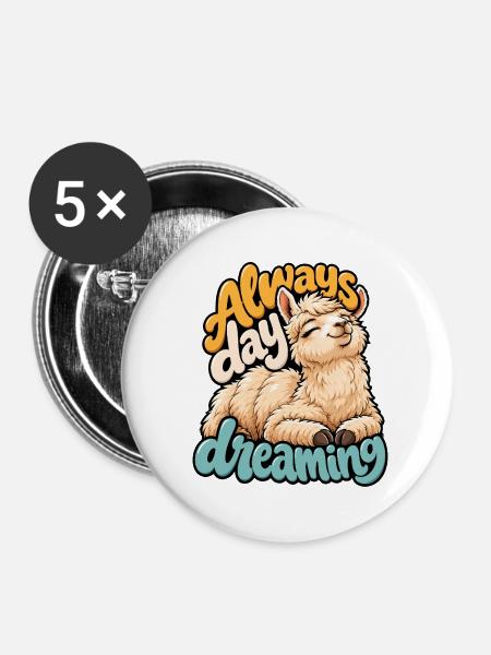 Alpaca - Buttons mittel 32 mm (5er Pack) - Weiß