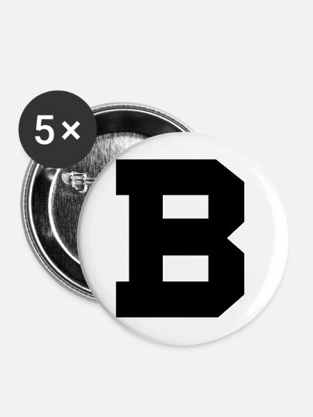 B - Buttons mittel 32 mm (5er Pack) - Weiß