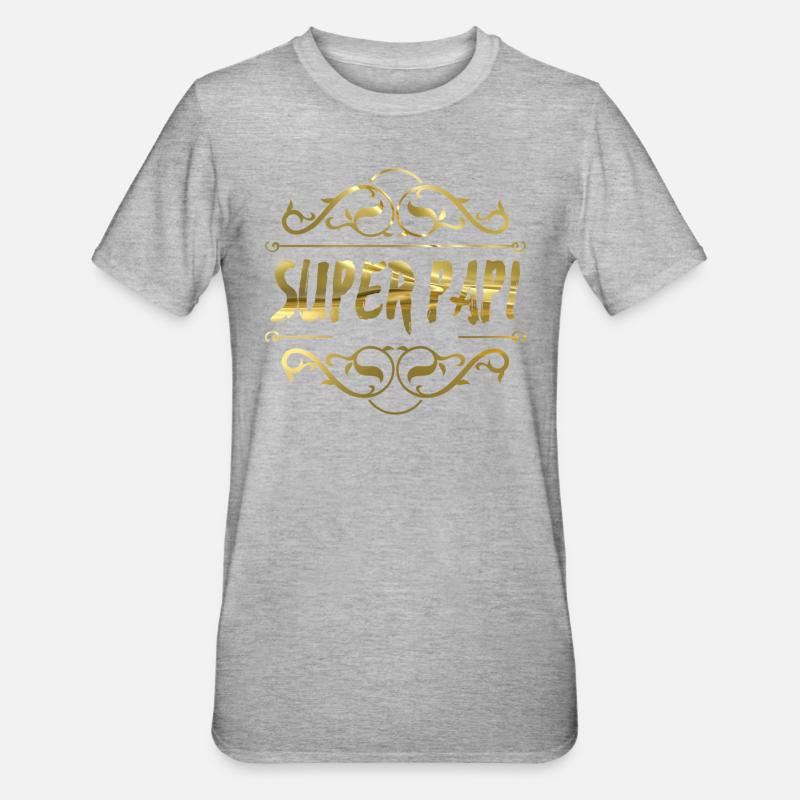 Super Papi - Unisex Polycotton T-Shirt - Grau meliert