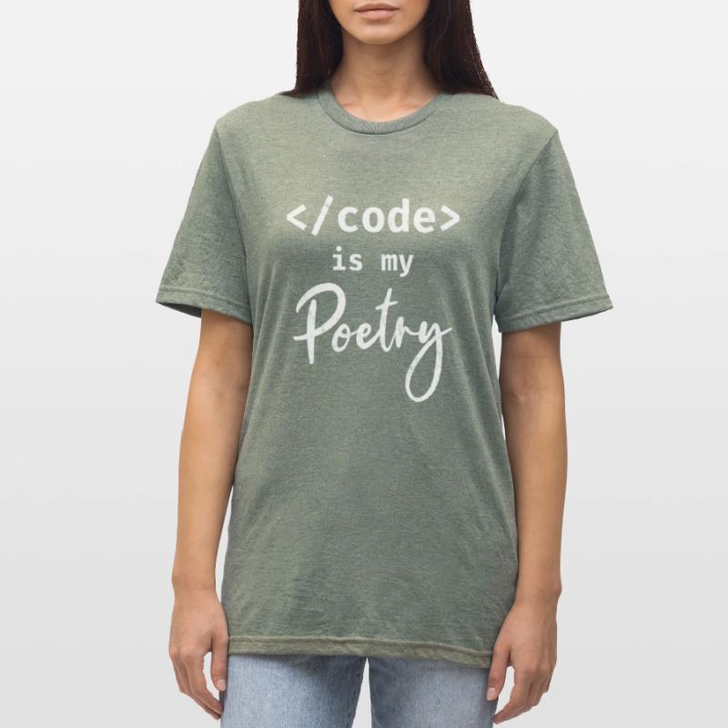 Code Is My Poetry Programmierer Coding Unisex Polycotton T-Shirt