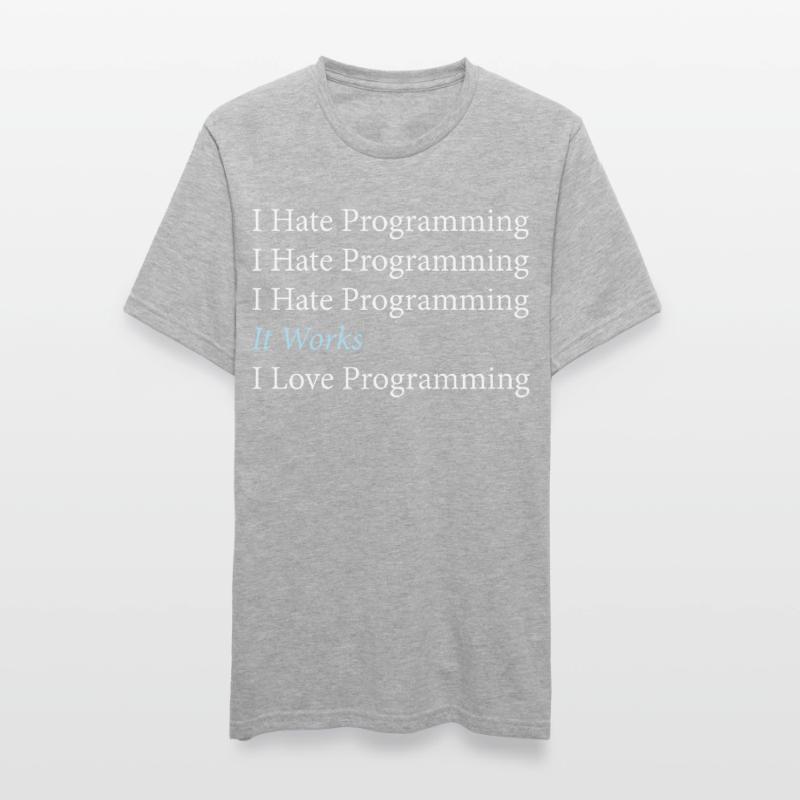 Je déteste le codage du programmeur de programmation T-shirt polycoton Unisexe