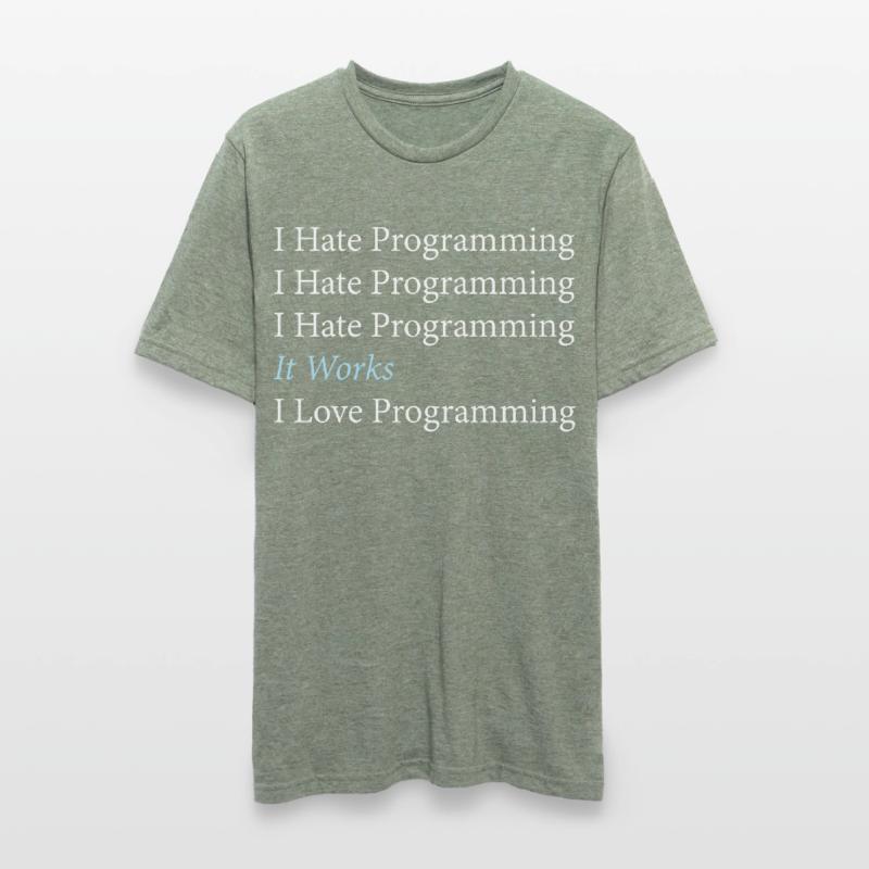 Je déteste le codage du programmeur de programmation T-shirt polycoton Unisexe