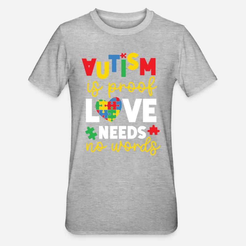 Autisme Conscience - T-shirt polycoton Unisexe - gris chiné