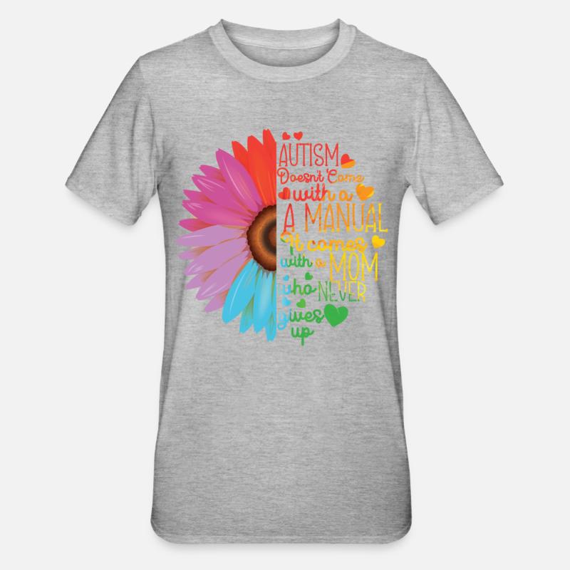 Autisme Conscience - T-shirt polycoton Unisexe - gris chiné