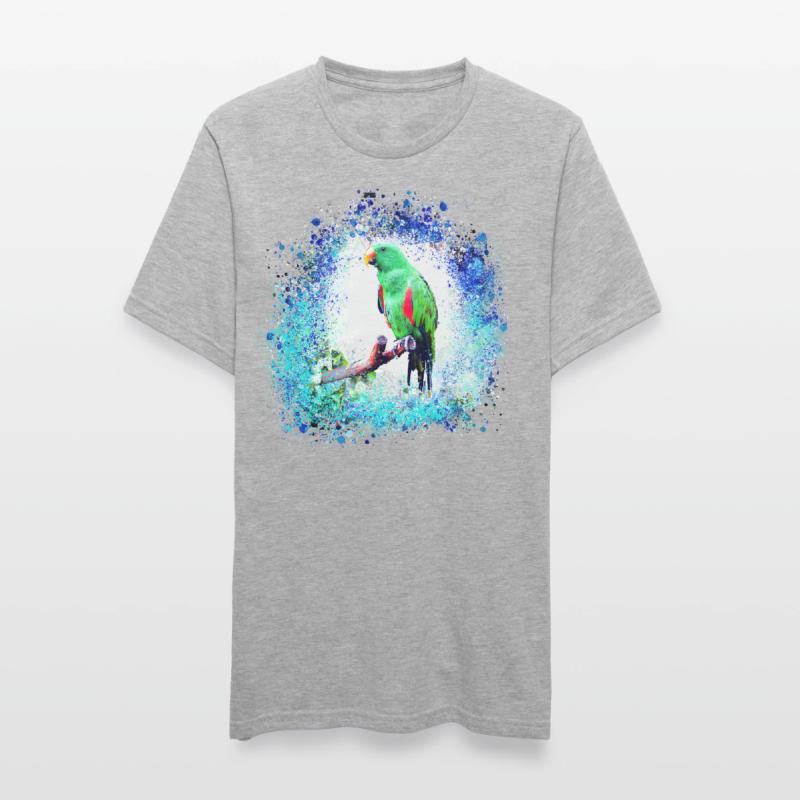perfich ara,oiseau,graffiti,mint,bleu,brush,spray T-shirt polycoton Unisexe