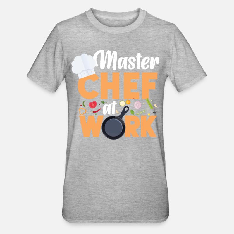 Cooking Cook Kitchen Chef Master - Unisex Polycotton T-Shirt - Grau meliert