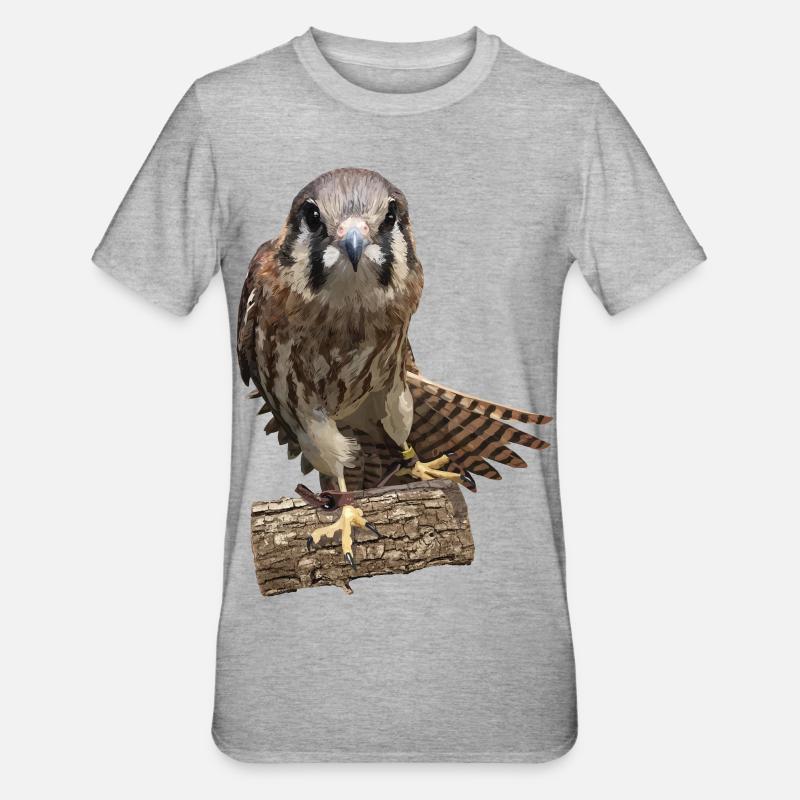 Kestrel - Unisex Polycotton T-Shirt - heather grey