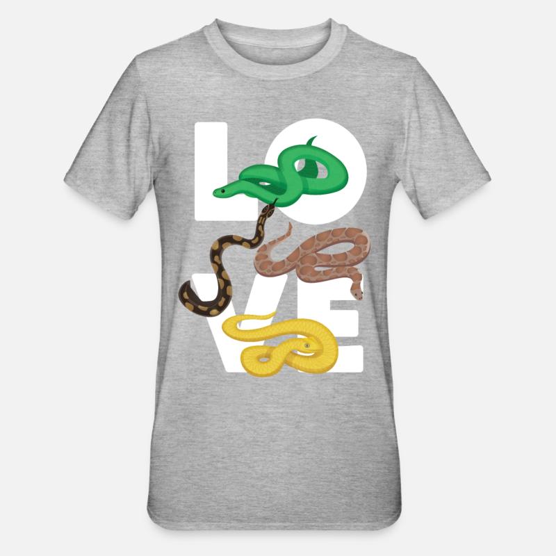Serpent Serpent Amour - T-shirt polycoton Unisexe - gris chiné