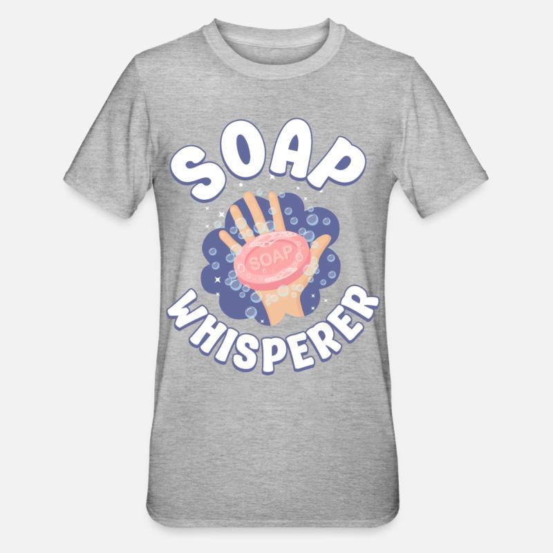 Soap Making Crafting Soap - Unisex Polycotton T-Shirt - Grau meliert