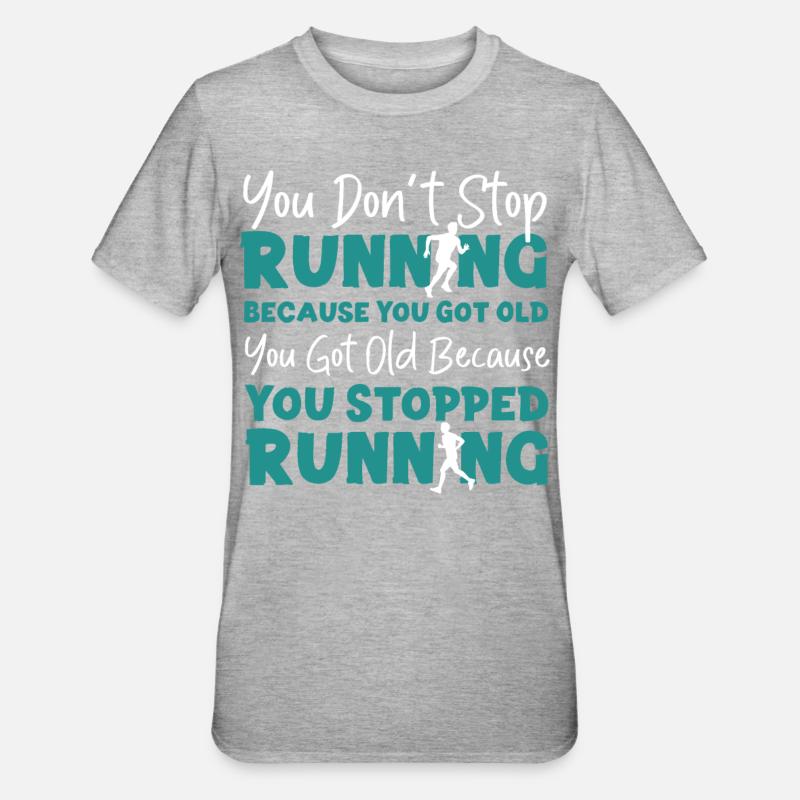 Running Runner Half Marathon - Unisex Polycotton T-Shirt - Grau meliert