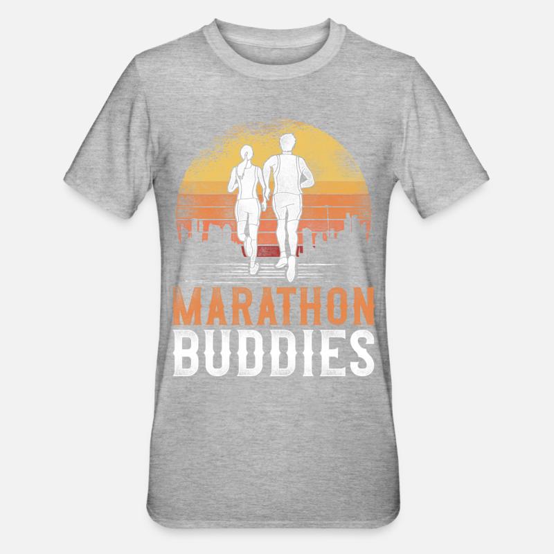 Running Runner Half Marathon - Unisex Polycotton T-Shirt - heather grey