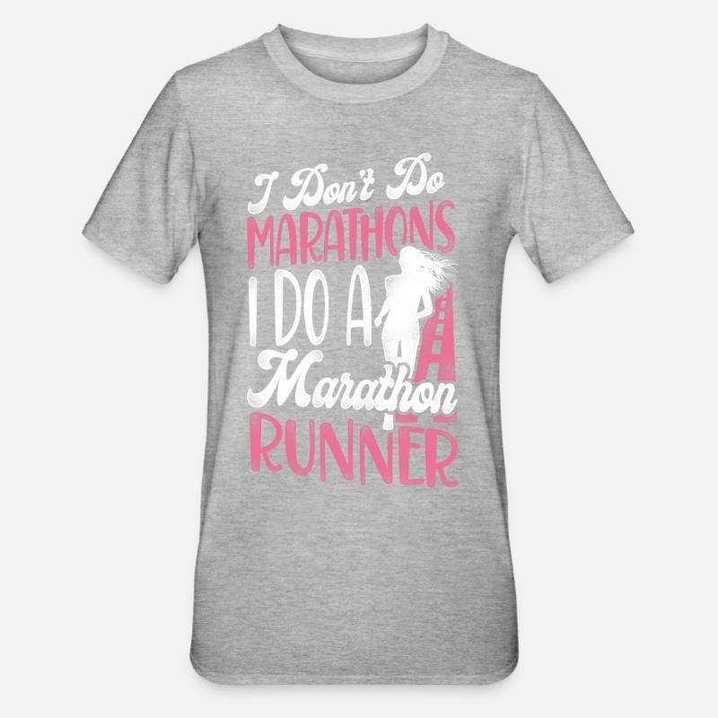 Running Runner Half Marathon - Unisex Polycotton T-Shirt - heather grey