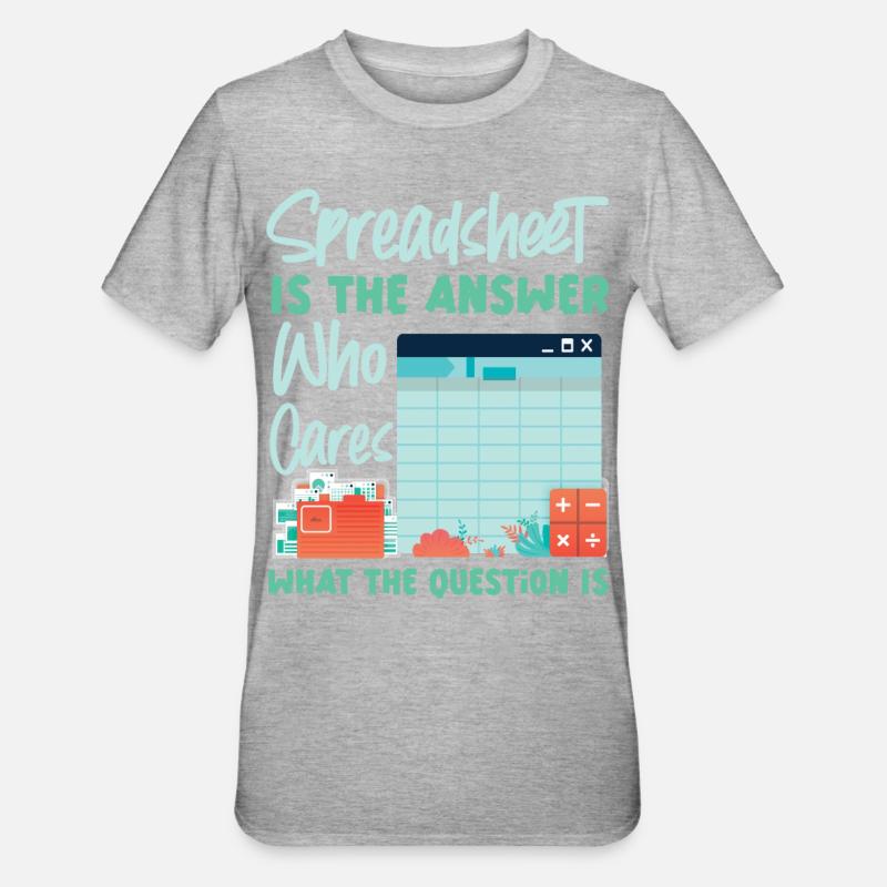 Comptable Comptable Comptable - T-shirt polycoton Unisexe - gris chiné