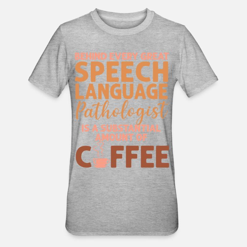 Speech Therapist Therapy Assistant - Unisex Polycotton T-Shirt - Grau meliert