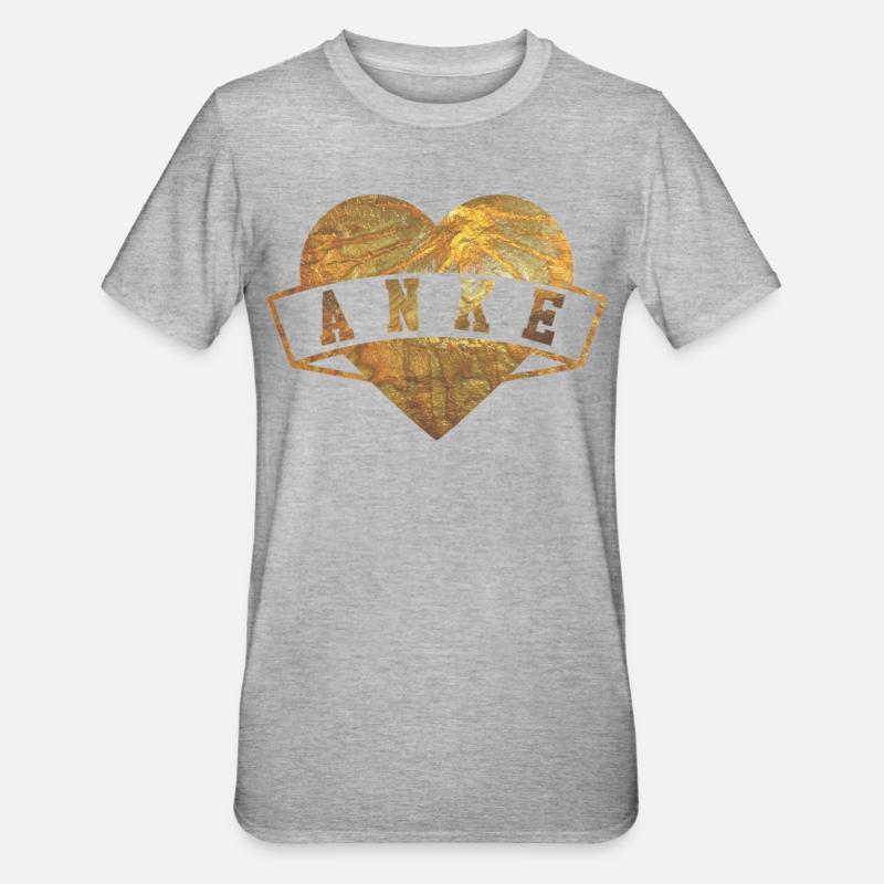 Anke Herzen Or - T-shirt polycoton Unisexe - gris chiné